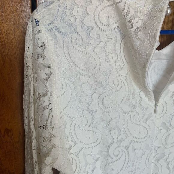BRAND NEW Boohoo White Lace Blouse XL - Picture 8 of 10
